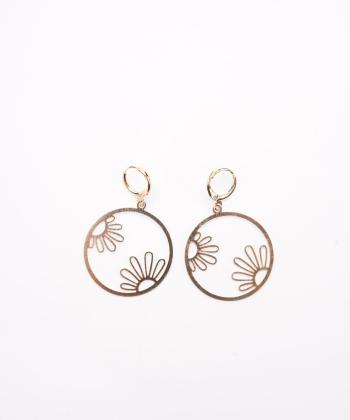 گوشواره زنانه قلم فلزي مدل earringMgold09