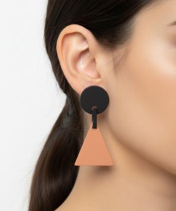 گوشواره زنانه قلم فلزي مدل earringpoli18