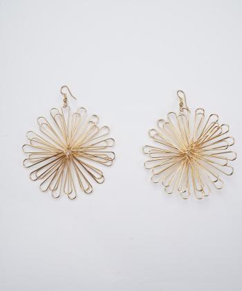 گوشواره زنانه قلم فلزي مدل earringMgold02