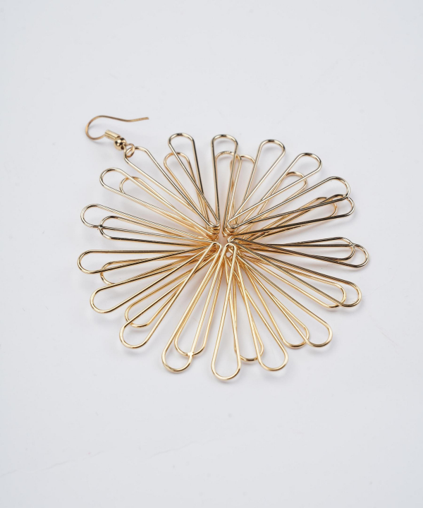 گوشواره زنانه قلم فلزی مدل earringMgold02