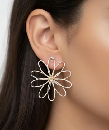 گوشواره زنانه قلم فلزي مدل earringbig01