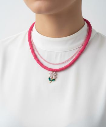 گردنبند زنانه قلم فلزي مدل necklace2L05