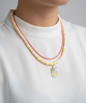 گردنبند زنانه قلم فلزي مدل necklace2L06