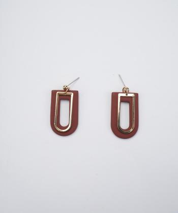 گوشواره زنانه قلم فلزي مدل earringpoli13
