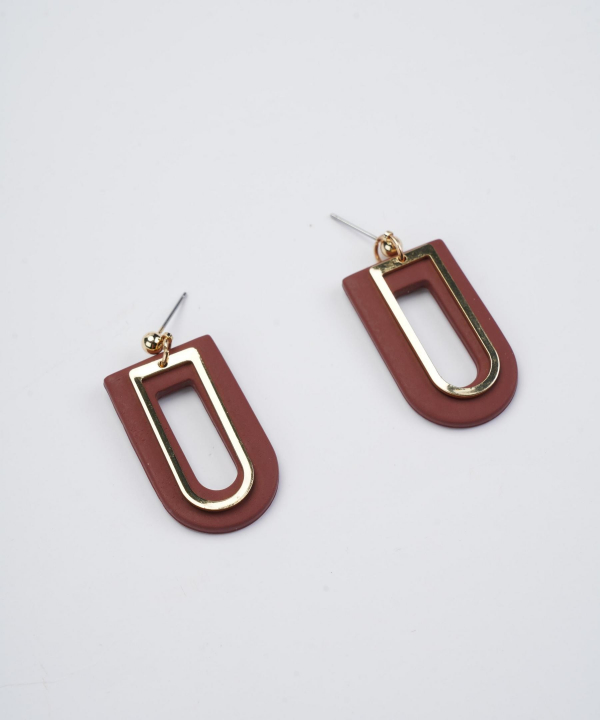 گوشواره زنانه قلم فلزی مدل earringpoli13