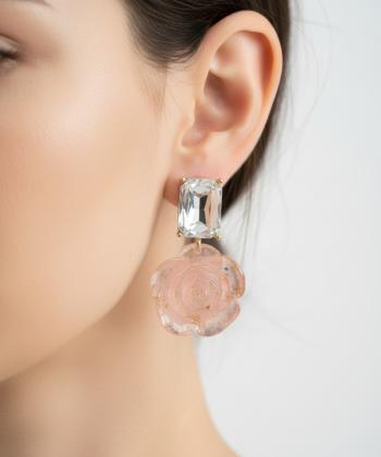 گوشواره زنانه قلم فلزي مدل earringpoli19
