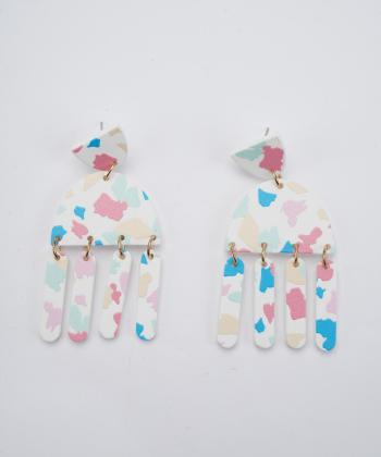 گوشواره زنانه قلم فلزي مدل earringpoli15