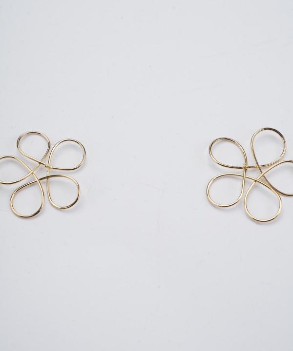 گوشواره زنانه قلم فلزی مدل earringMgold05