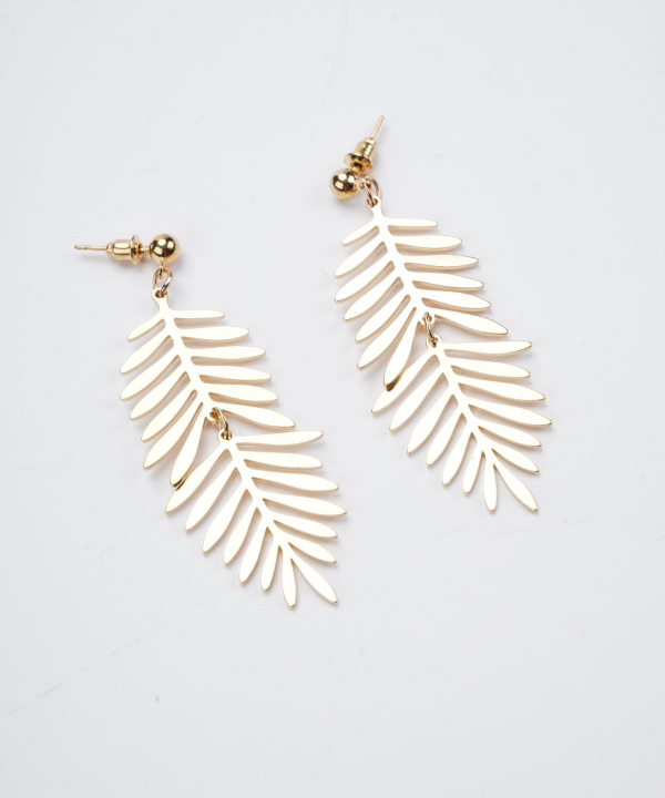 گوشواره زنانه قلم فلزی مدل earringMgold10