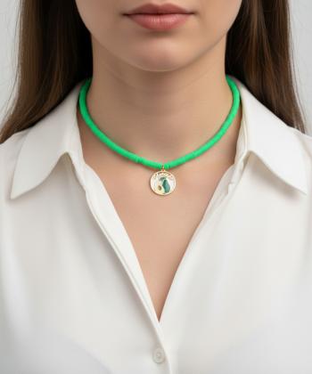 گردنبند زنانه قلم فلزي مدل necklacefimo06