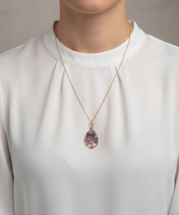 گردنبند زنانه قلم فلزي مدل necklaceheHE16
