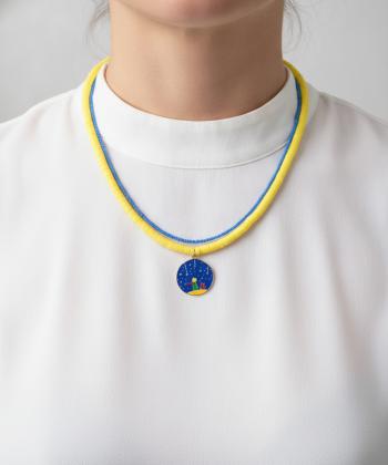 گردنبند زنانه قلم فلزي مدل necklace2L09