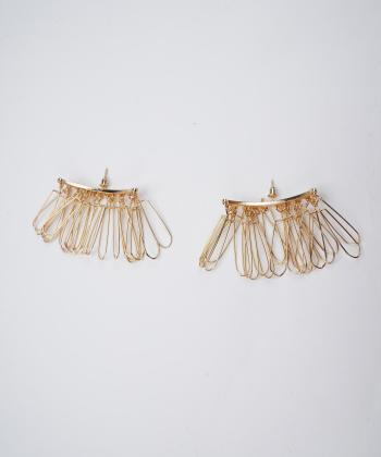 گوشواره زنانه قلم فلزي مدل earringMgold08