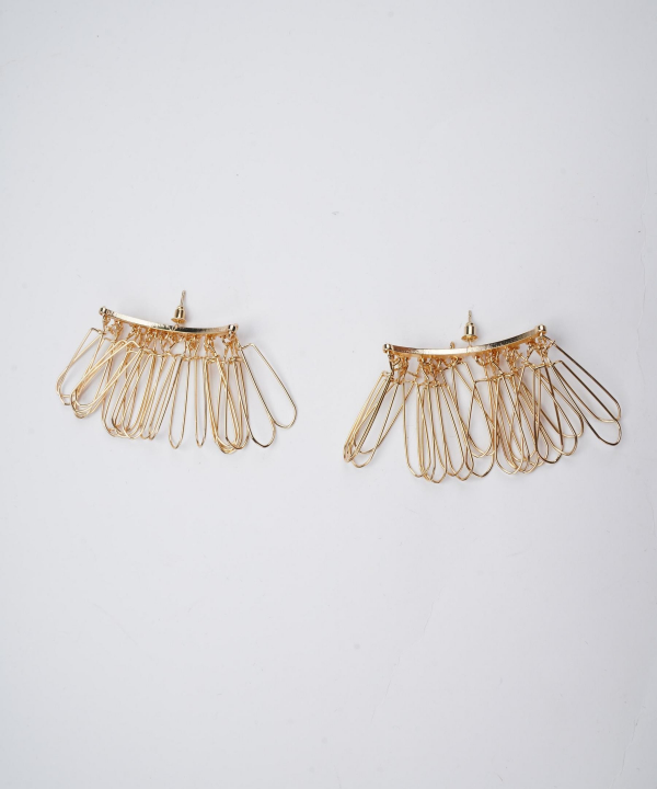 گوشواره زنانه قلم فلزی مدل earringMgold08