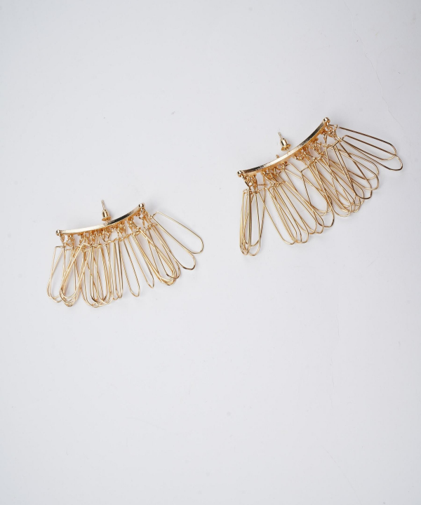 گوشواره زنانه قلم فلزی مدل earringMgold08