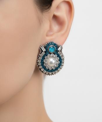 گوشواره زنانه قلم فلزي مدل earringLE59
