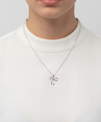 گردنبند زنانه قلم فلزي مدل necklaceheHE14