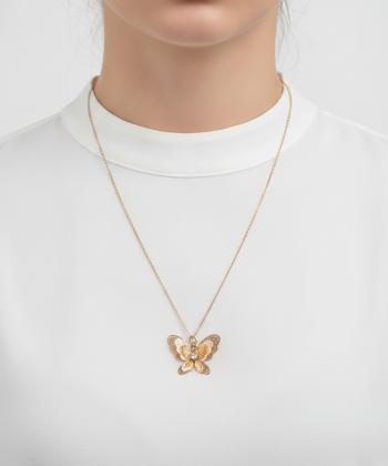 گردنبند زنانه قلم فلزي مدل necklaceLE01