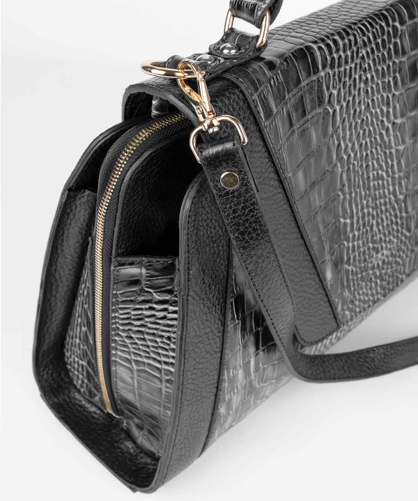 کیف دوشی زنانه چرم کروکو Croco Leather مدل دونیکو