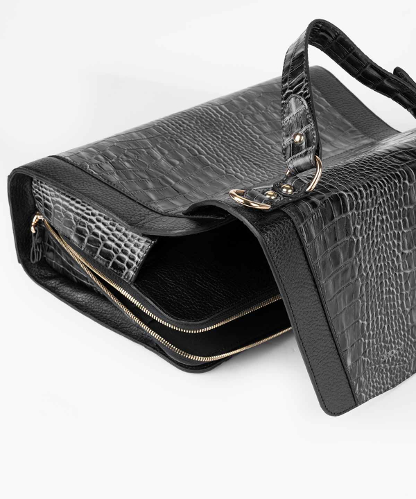 کیف دوشی زنانه چرم کروکو Croco Leather مدل دونیکو