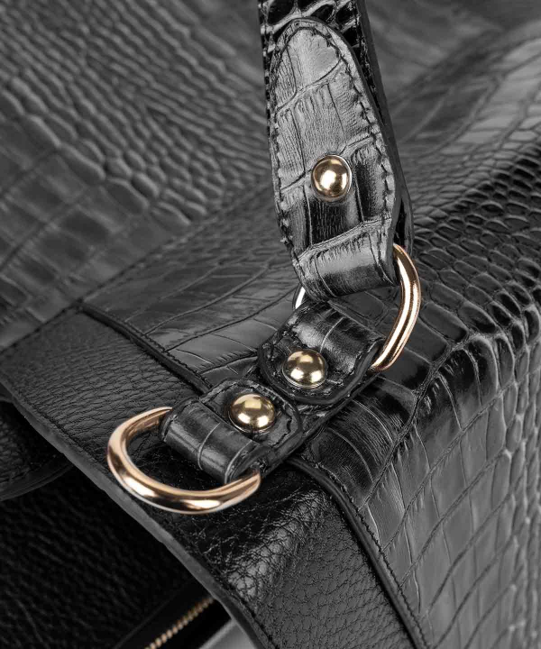 کیف دوشی زنانه چرم کروکو Croco Leather مدل دونیکو