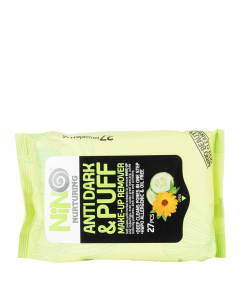 دستمال مرطوب پاک کننده آرایش نینو Nino مدل Anti Dark & Puff بسته 27 عددی