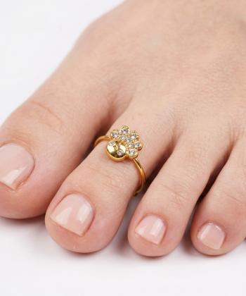 انگشتر زنانه قلم فلزي مدل ringfoot01