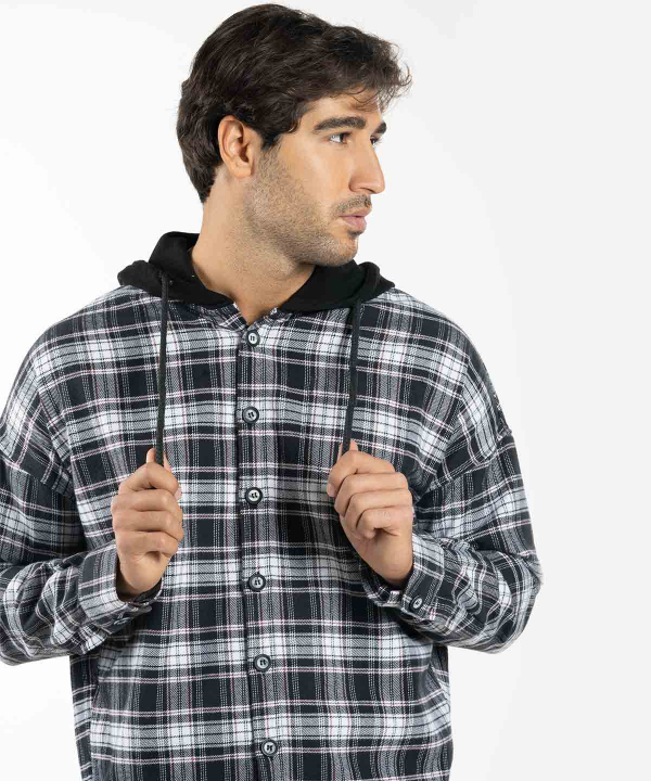 پیراهن مردانه کلاه دار جوتی جینز JootiJeans کد 04531051