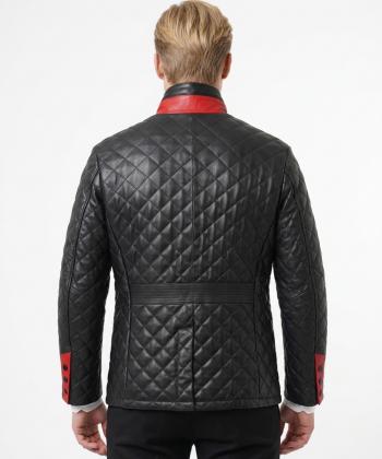 کت مردانه چرم طبیعی نوین چرم Novin Leather مدل RIVOLI