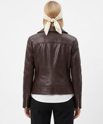 کت زنانه چرم طبیعی نوین چرم Novin Leather مدل روبینا