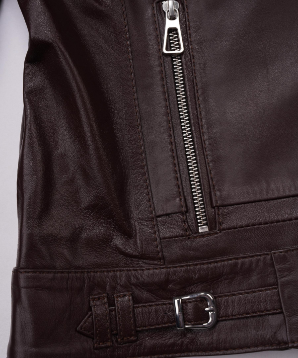 کت زنانه چرم طبیعی نوین چرم Novin Leather مدل روبینا__D