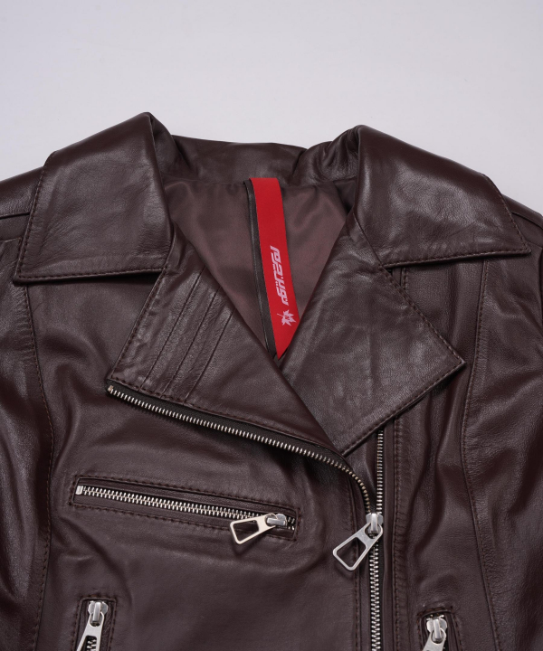 کت زنانه چرم طبیعی نوین چرم Novin Leather مدل روبینا__D
