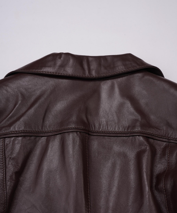 کت زنانه چرم طبیعی نوین چرم Novin Leather مدل روبینا__D