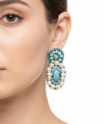 گوشواره زنانه قلم فلزي مدل earringLE60