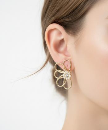 گوشواره زنانه قلم فلزي مدل earringluxury01