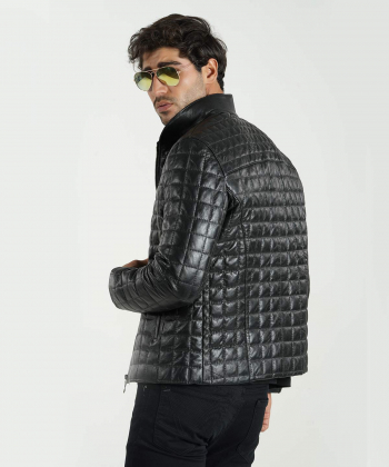 کاپشن چرم طبیعی مردانه شیفر Shifer کد 2603