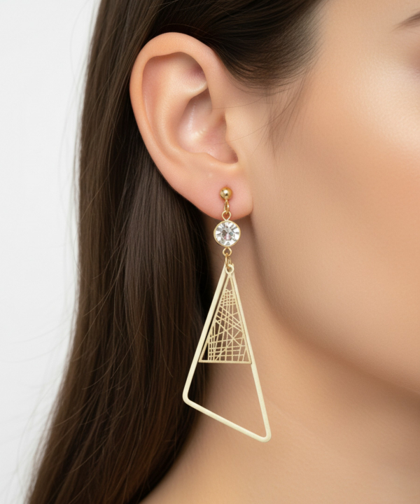 گوشواره زنانه قلم فلزي مدل earringmodern26