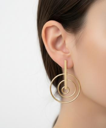 گوشواره زنانه قلم فلزي مدل earringmodern35