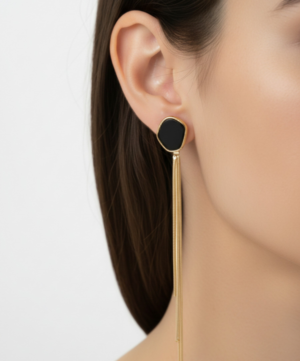 گوشواره زنانه قلم فلزي مدل earringmodern36