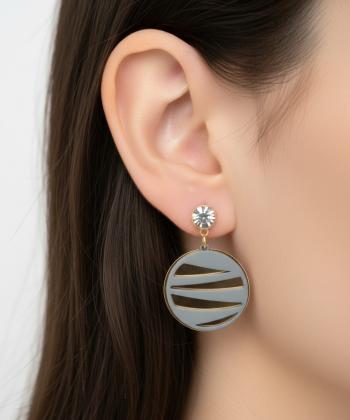 گوشواره زنانه قلم فلزي مدل earringmodern42