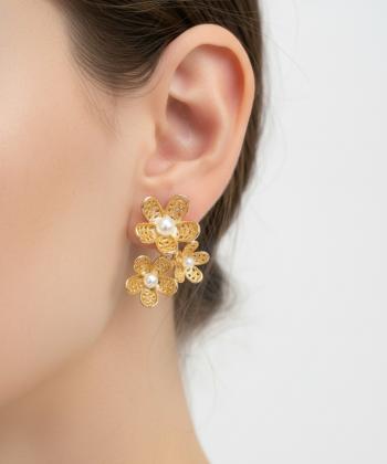 گوشواره زنانه قلم فلزي مدل earringmodern41