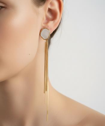 گوشواره زنانه قلم فلزي مدل earringmodern21