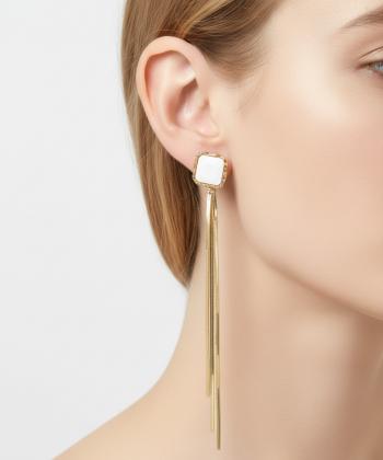 گوشواره زنانه قلم فلزي مدل earringmodern37