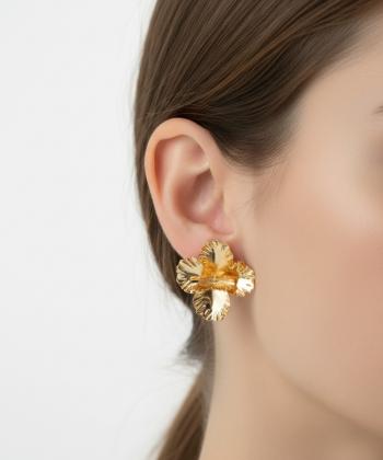 گوشواره زنانه قلم فلزي مدل earringMgold14