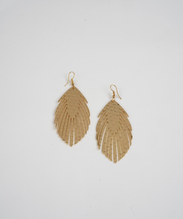 گوشواره زنانه قلم فلزی مدل earringMgold20 __D