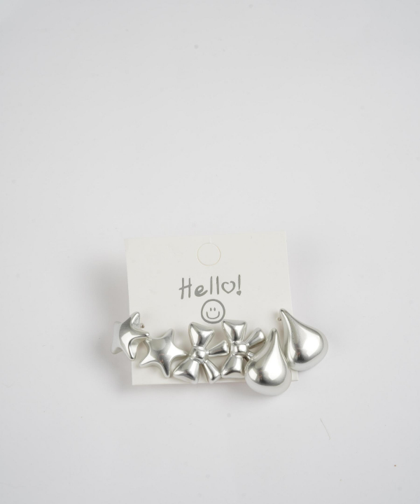 گوشواره زنانه قلم فلزی مدل PACKSILVER03 __D