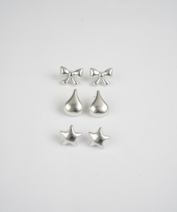 گوشواره زنانه قلم فلزی مدل PACKSILVER03 __D