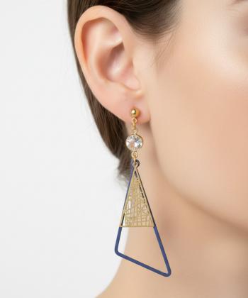 گوشواره زنانه قلم فلزي مدل earringmodern34