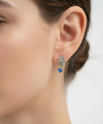 گوشواره زنانه قلم فلزي مدل earringmina01
