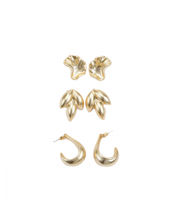 گوشواره زنانه قلم فلزي مدل PACKGOLD02